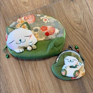 Japanese cute kitty make up/coin bag!  Brand new.
